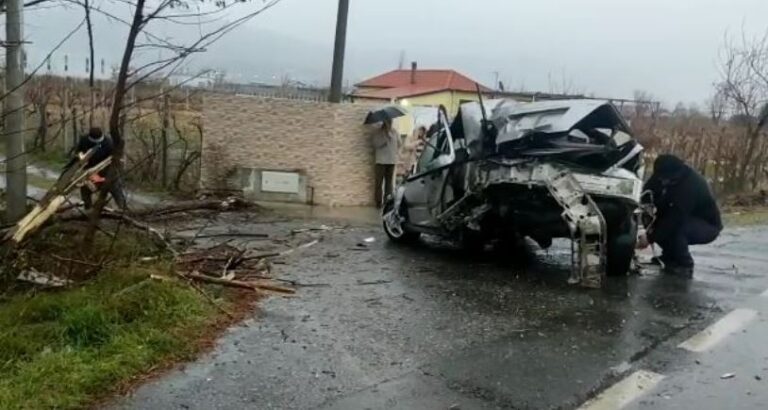 Сообраќајна несреќа Корча, повредени две лица