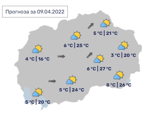 Сончево со мала локална облачност