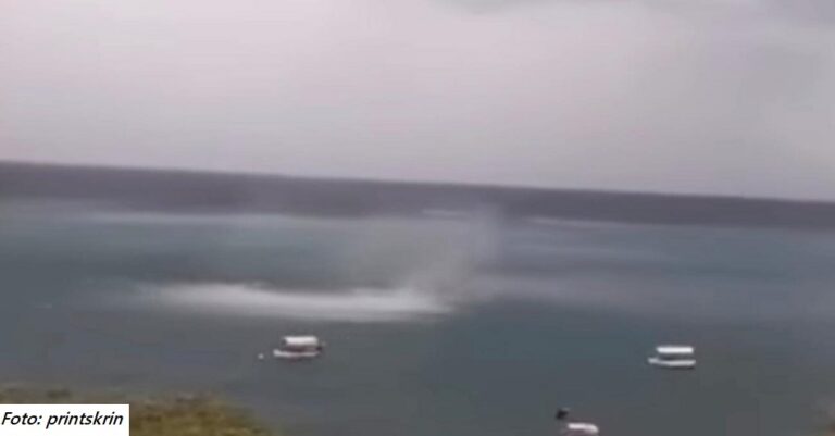 (ВИДЕО) Торнадо превте кајче на Охридско Езеро