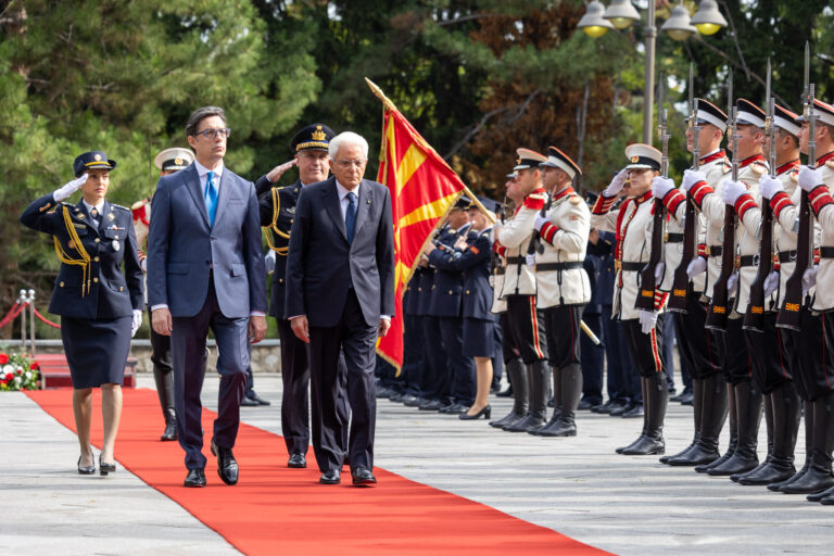 Пендаровски го пречека италијанскиот претседател Серџо Матарела