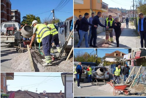 (ФОТО) Пецаков во обиколка на дел од градежните активности на територијата на општина Охрид