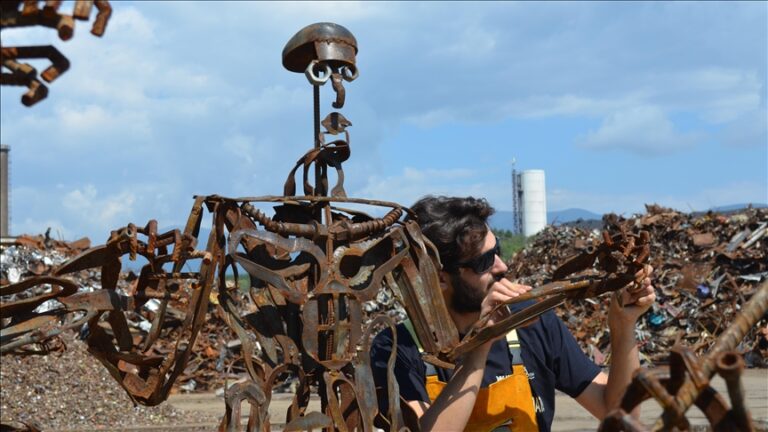 Млад уметник од Скопје прави скулптури од старо железо: Уметноста може да ја спаси природата
