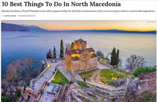 The Travel со посебна статија „10 најдобри работи што треба да се направат во Северна Македонија“