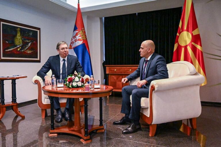 Ковачевски во Охрид го пречека претседателот на Србија, Вучиќ – Евроинтеграцијата на земјите од Западен Балкан е од политички, безбедносен и економски интерес на ЕУ