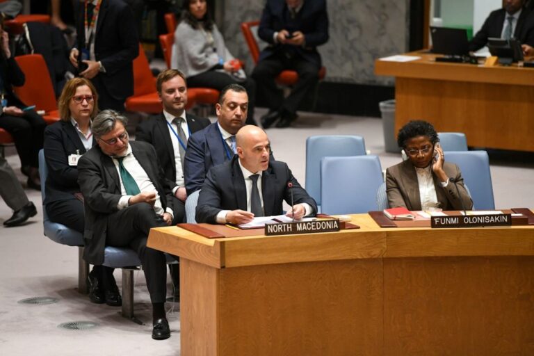 Ковачевски од Совет за безбедност: Северна Македонија е фактор на стабилност, со новата агенда за мир на ООН придонесуваме кон помирен, постабилен и поправеден свет за сите
