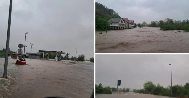 (ВИДЕО) Грачац и Обровац се под вода. Во Грачац луѓето се евакуирани, Обровац остана без струја