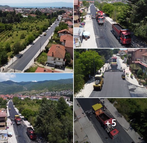 (ФОТО) Пецаков: Започна поставувањето на завршниот слој асфалт на улицата “Марко Цепенков”.