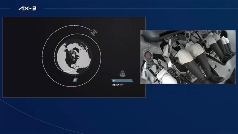 Живо: Враќање на вселенската мисија Аксиом-3 на Земјата