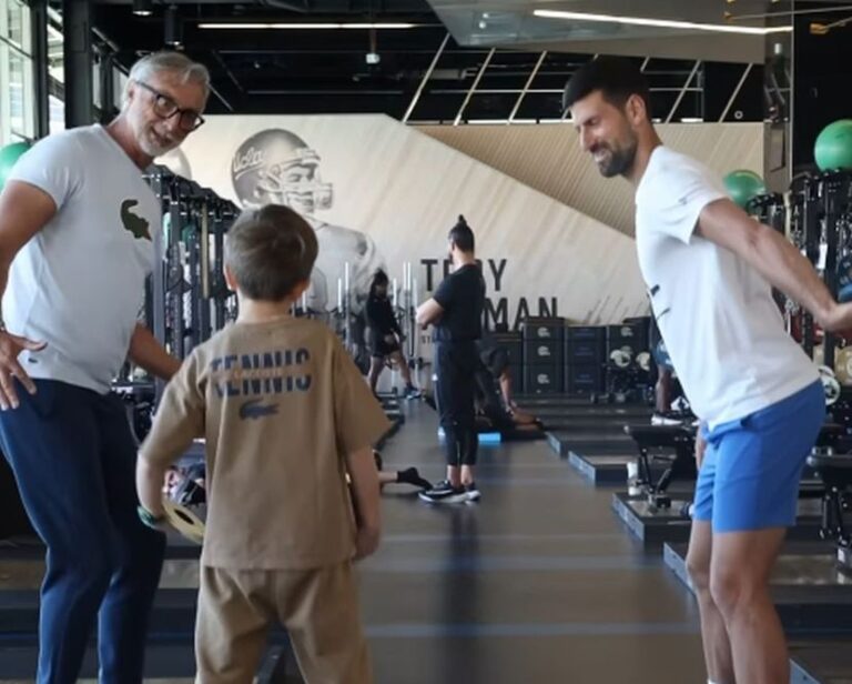(ВИДЕО) Ѓоковиќ тренираше заедно со синот Стефан