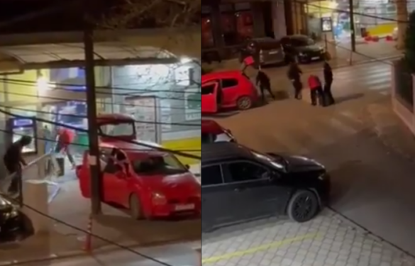 (ВИДЕО) Филмски грабеж во Црниче – со автомобил влетале во маркет и го одзеле сефот