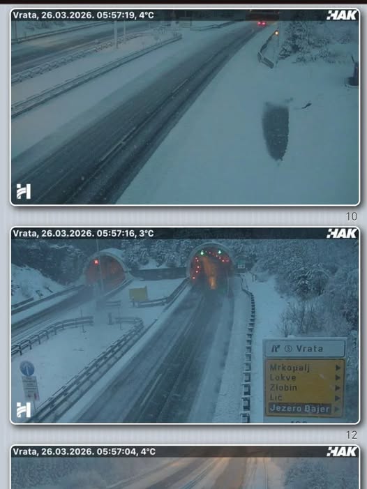 (ФОТО) Снежна бура на балканот , снег во Горски Котар во Хрватска